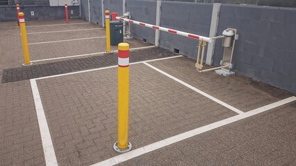 Manual car parking lock and protection barrier system