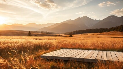 Golden Hour Pedestal: Nature's Stage