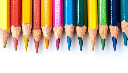 Worn Colored Pencils Art School Background