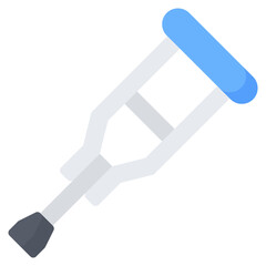 Crutch Icon, Flat style icon vector illustration, Suitable for website, mobile app, print, presentation, infographic and any other project.