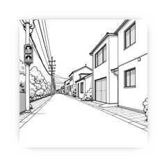 Ai genarate street black and white