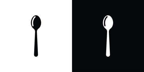 Spoon icon illustration doodle. Flat illustration vector set