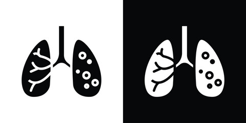 Tuberculosis TB icon illustration doodle. Flat illustration vector set