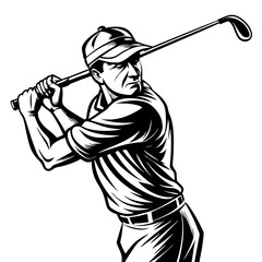 golf player silhouette