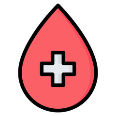 Fototapeta premium Blood Icon, Filled Line style icon vector illustration, Suitable for website, mobile app, print, presentation, infographic and any other project.