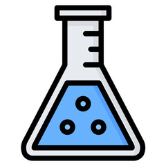 Flask Icon, Filled Line style icon vector illustration, Suitable for website, mobile app, print, presentation, infographic and any other project.