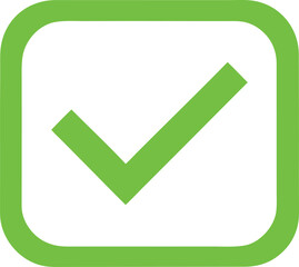 Green checkmark icon for success or choice