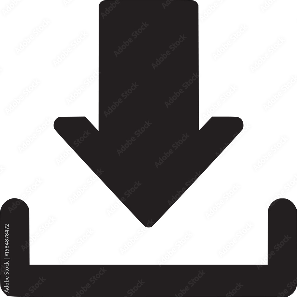 Poster download icon vector graphic illustration for website app ui design element and more usage purpose o