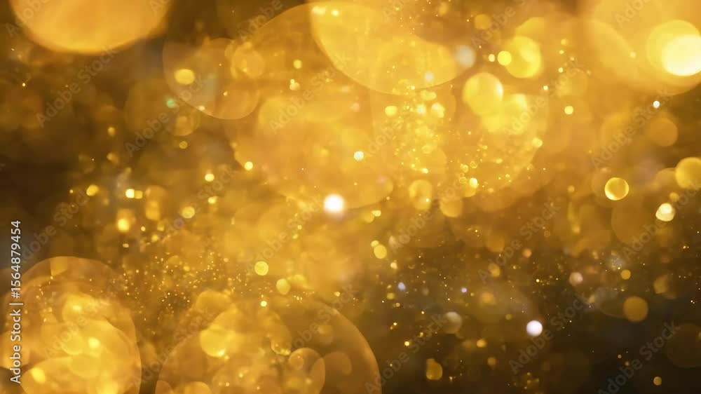 Aufkleber beautiful abstract background with golden bokeh effect and sparkles