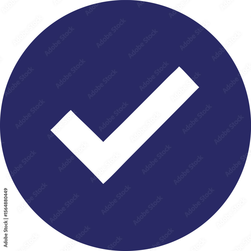 Aufkleber glossy round web button with a green check mark symbol
