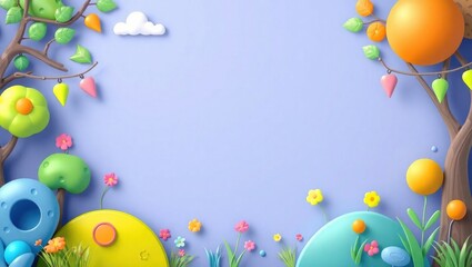 copy space for text background kids playfull concept vector 2d flat