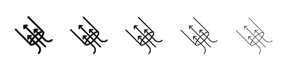 Air suction icon web Vector collection in black strokes