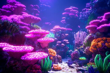 Explore the vibrant underwater world where coral glows in stunning colors