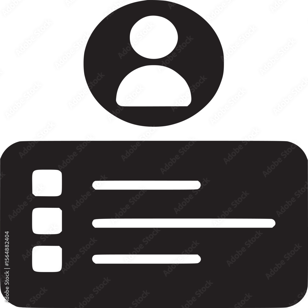 Poster user profile account details information card contact list member icon ui ux design element for webs