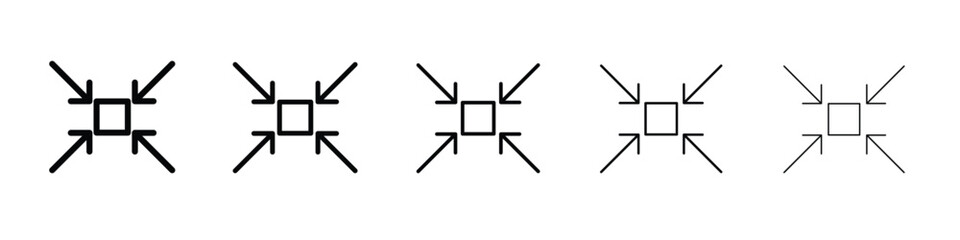 Compact size icon web Vector collection in black strokes