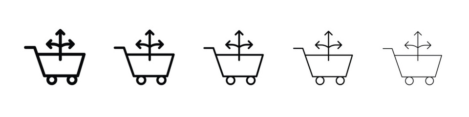 Cross sell icon web Vector collection in black strokes