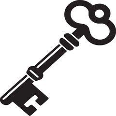 Vintage key vector antique key illustration old key graphic design classic key image security key clipart icon on transparent background