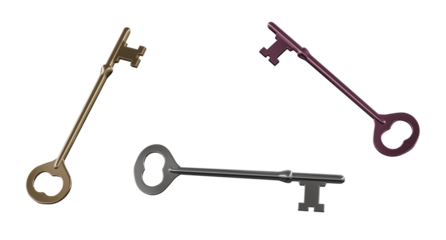 Keys isolated on white