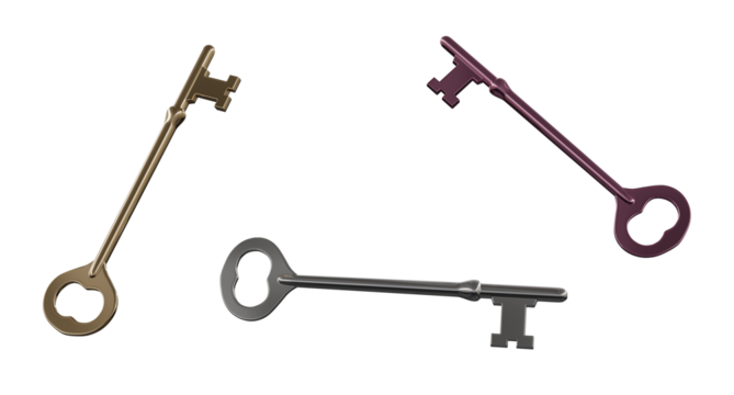 Keys isolated on white