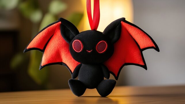 Cute black plush bat toy