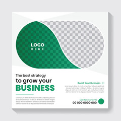 Business promotional social media post banner design template, Creative marketing Instagram post design, Square web banner design