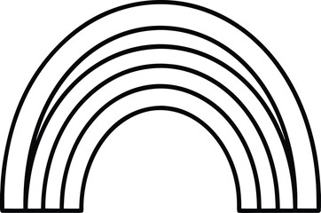 Obraz premium Simple Rainbow Arc Outline