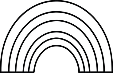 Obraz premium Simple Rainbow Arc Outline