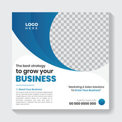 Business promotional social media post banner design template, Creative marketing Instagram post design, Square web banner design
