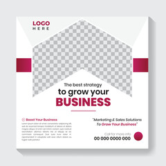 Business promotional social media post banner design template, Creative marketing Instagram post design, Square web banner design