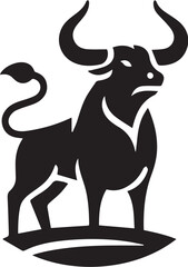 bull silhouette logo vector