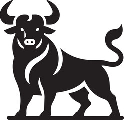 bull silhouette logo vector