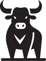 bull silhouette logo vector