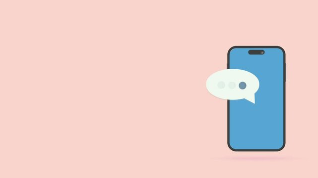 Phone notifications. Smartphone with new notice vector illustration on isolated background. Reminder message, sign business concept.love message
