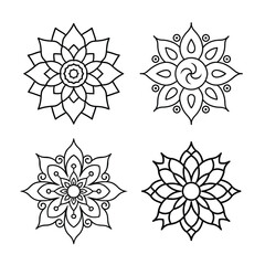 Obraz premium line art mandala bundle design