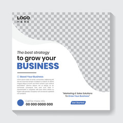 Business promotional social media post banner design template, Creative marketing Instagram post design, Square web banner design