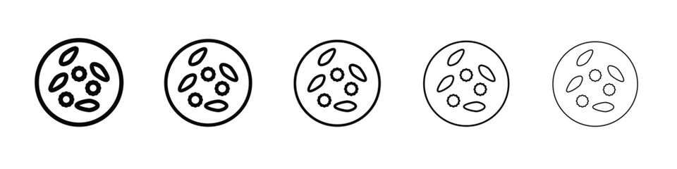 Thalassaemia icon web Vector collection in black strokes