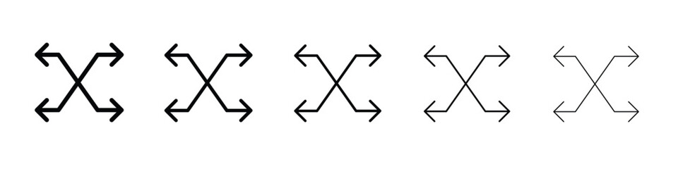 Versatile icon web Vector collection in black strokes