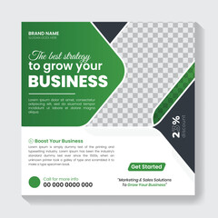 Business promotional social media post banner design template, Creative marketing Instagram post design, Square web banner design