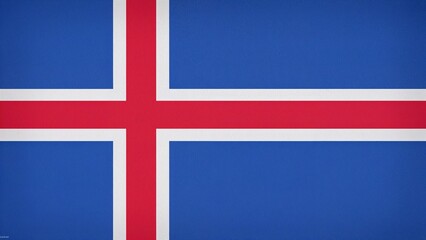 Silken icelandic flag celebrating independence day