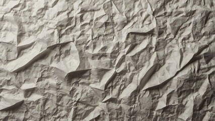 Paper, poster, background, texture — a white, crumpled, creased and glued surface with visible wrinkles and folds, evoking a realistic tactile feel, ideal for design mockups, grunge effects, or artist