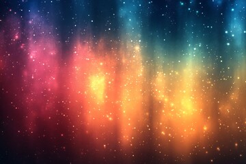 Cosmic Glow With Bokeh Lights