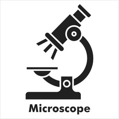 Microscope Icon - Glyph Style