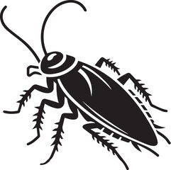 silhouettes of cockroaches vector design