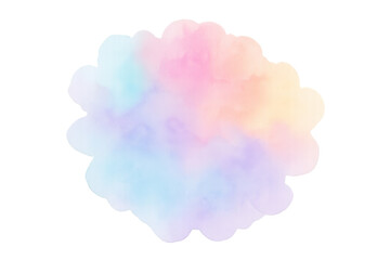 Soft colorful watercolor stain with a transparent background, perfect for adding a touch of color to any design