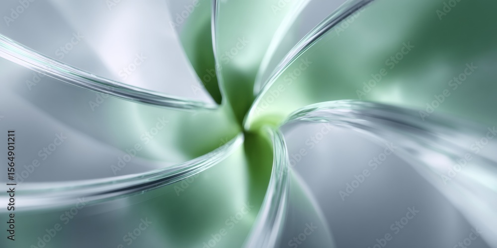 Aufkleber Abstract Quantum Wave Structures in Advanced Laboratory for Next-Gen Quantum Computing and Scientific Innovation Visualization