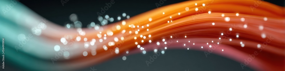 Poster Premium Modern Fiber Optic Cable with Data Streams Efficient High-Quality Network Performance for Digital Marketing and Tech Industry Content Creation