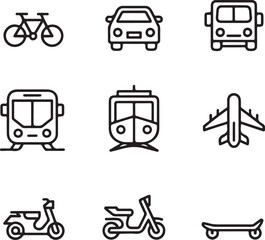 Land Air Sea Transport Vector Pack

