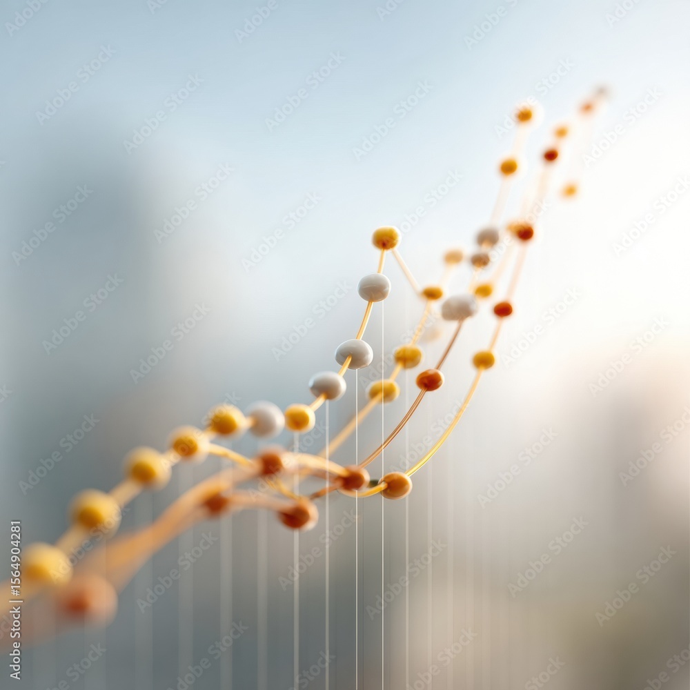 Poster Modern Professional Abstract Data Graph Showing Upward Trends and Dynamic Progress for Corporate Business Growth and Marketing Content