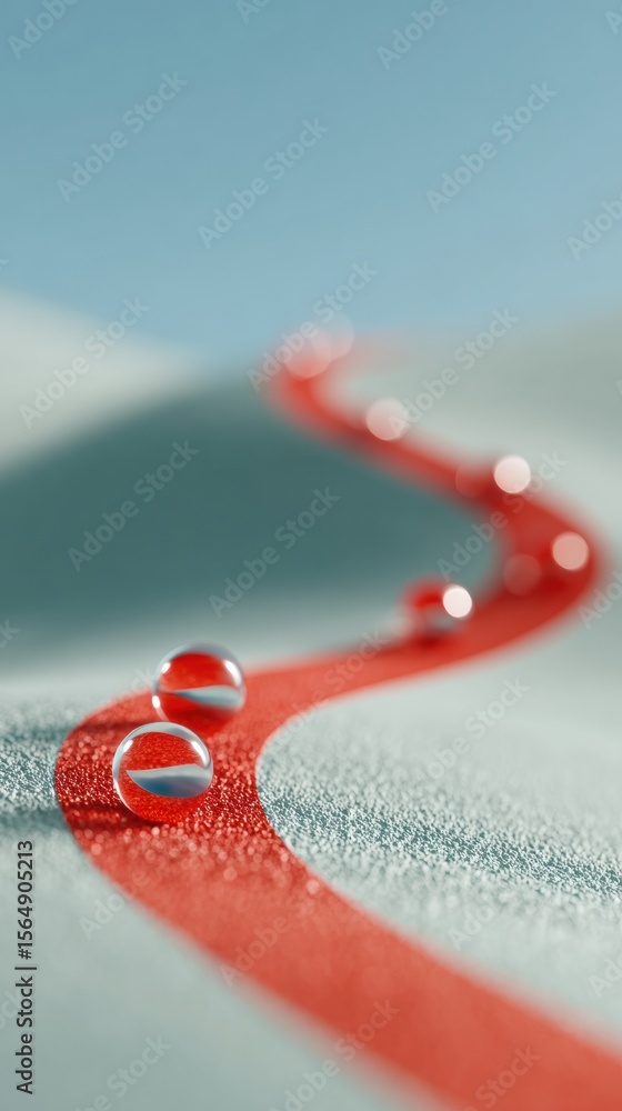 Poster Glowing Goal Roadmap with Dynamic Curves and Progress Symbols on Textured Surface for Business Innovation and Entrepreneurial Growth Concept
