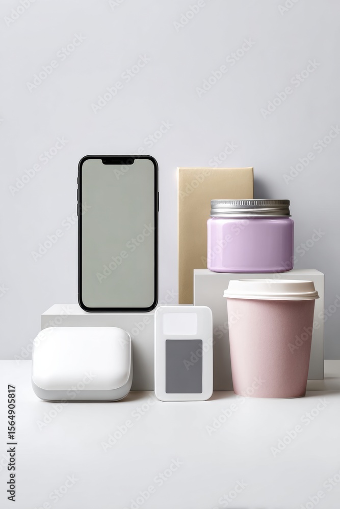 Aufkleber Modern Contactless Payment Technology with Smartphone and NFC Terminal for Secure Digital Transactions in Professional Marketing and Tech Advertising